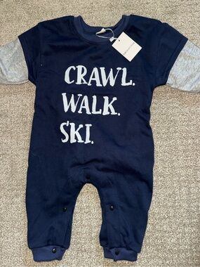 “Crawl, Walk, Ski” Baby One-Piece